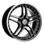Melchior GT Black Polished Gold Rivets wheels