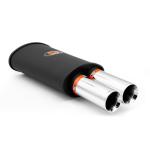 RM Motors Sports silencer RM217 with two polished tips KPCP76/76DS