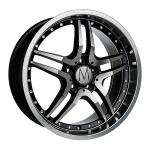 Melchior GT Black Polished Chrome Rivets wheels
