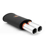 RM Motors Sports silencer RM215 with two polished tips KPZP76/76DP