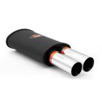 RM Motors Sports silencer RM218 with two polished tips KPCP76/76