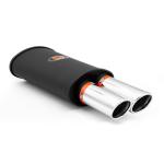 RM Motors Sports silencer RM219 with two polished tips KSZP76/76DP