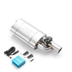 RM Motors Through-flow silencer with electric valve